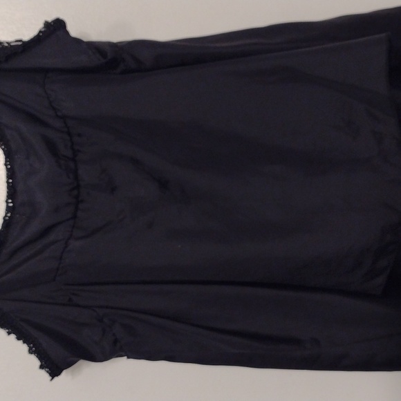 NEW Gold Hawk Black Silk Double Layer Silk Babydoll Camisole Tank Size Medium - Picture 15 of 16